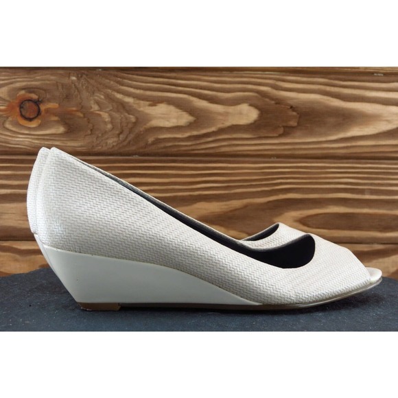 Alfani Size 6 M Brown Open Toe wedge Synthetic Women Cammie - Picture 4 of 8